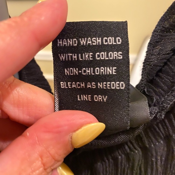 Black Off-Shoulder Top with White Floral Embroidery, 1X - Picture 7 of 8